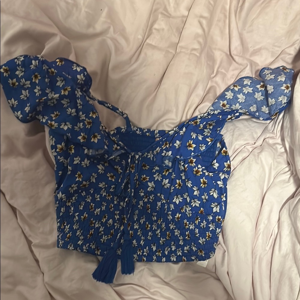 Floral Blue Women's Top
